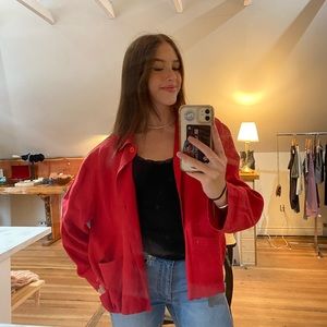 SOLD Vintage Red Linen Jacket